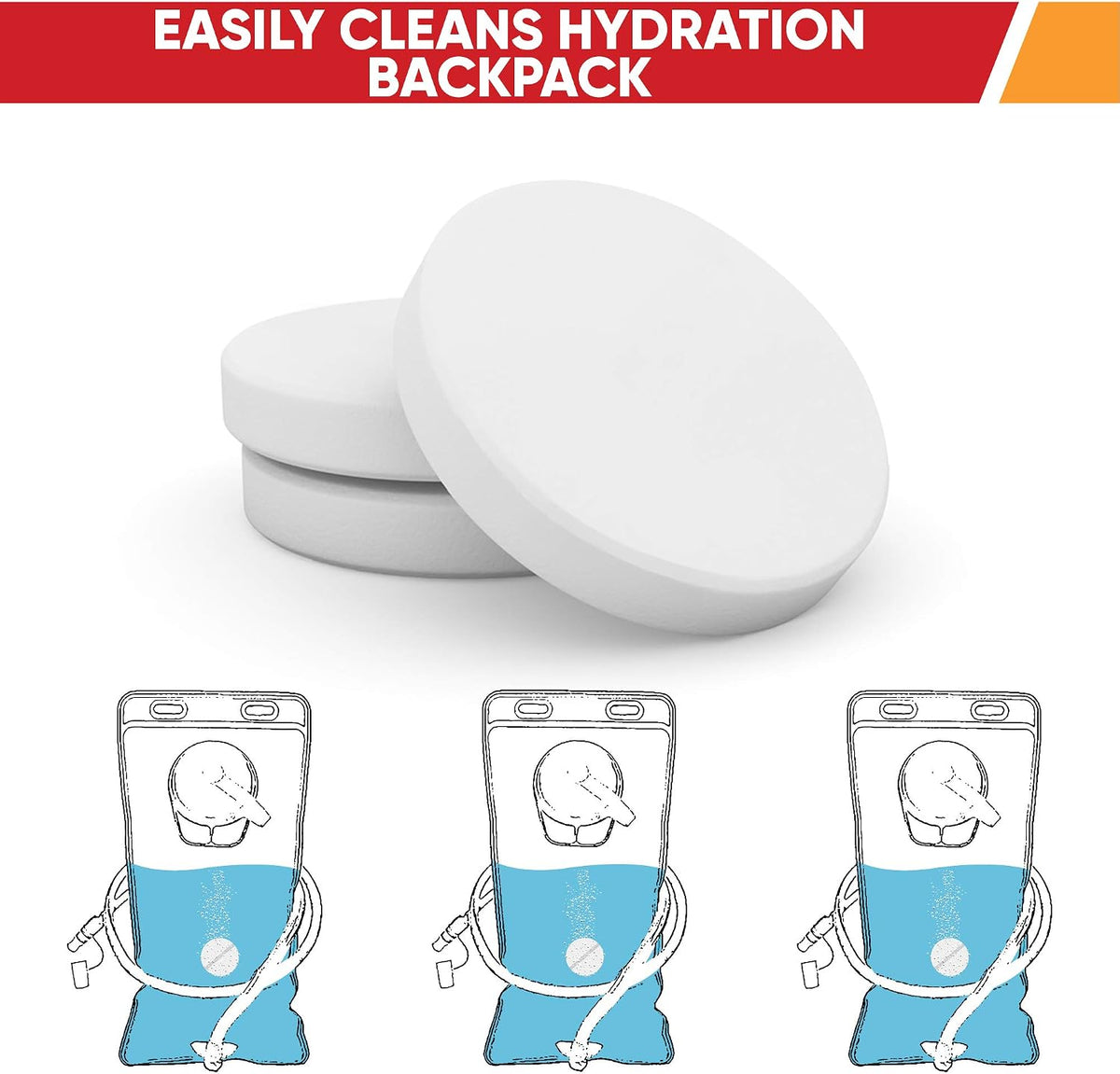 CleanHike Hydration Bladder Cleaning Tablets, Water Reservoir, 90 Ct
