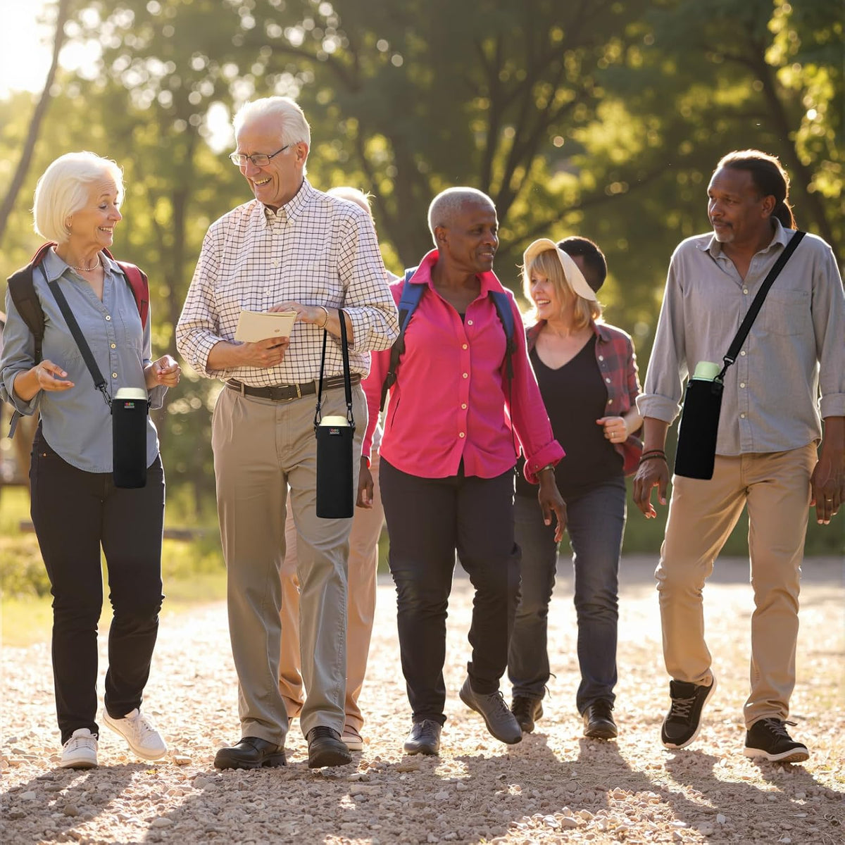 Water Bottle Holder With Strap, 2 Pack, 20-40 oz, Black+Black - Colors A