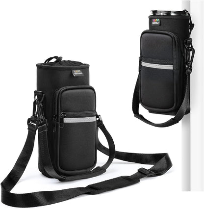 Magnetic Gym Bag, 40oz, Water Bottle Carrier Holder, Black - Colors A