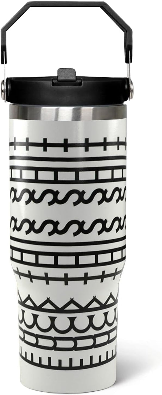 30oz Hidden Message Flip Tumbler With Lid and Straw,Checkered CoffeeTravel Mug Cup Water Botter,White Elephant Gifts,Office Humor Funny Gifts
