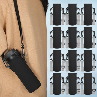 16 Pcs Neoprene Water Bottle Sleeve with Strap Holder
