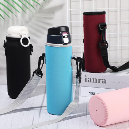 16 Pcs Neoprene Water Bottle Sleeve with Strap Holder