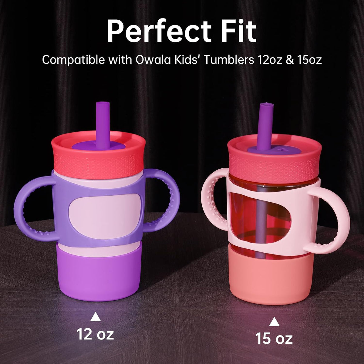 Silicone Handle & Boot for Owala Kids Tumbler 12oz 15oz,Toddler Grip
