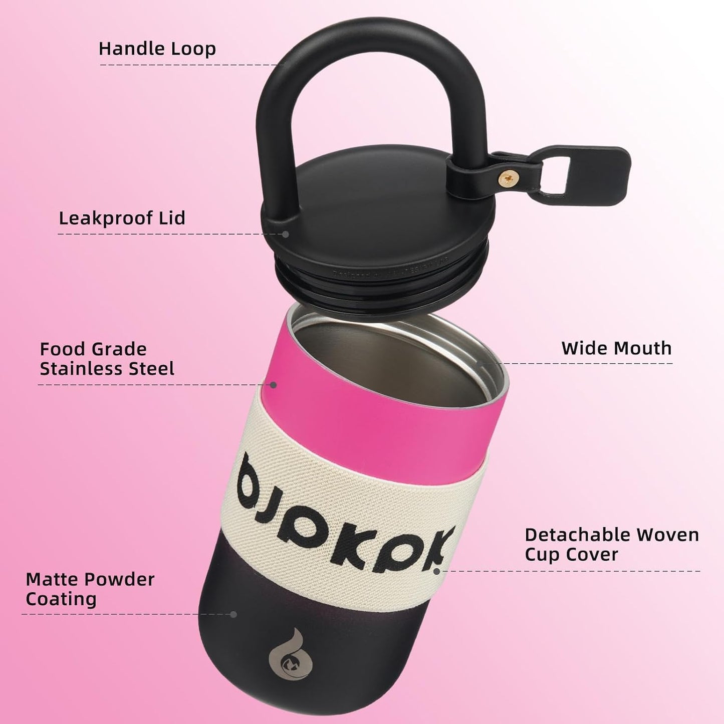 13oz Insulated Tumbler with Handle & Lid, Stainless Steel Coffee Mug | Double Wall Vacuum, Leak Proof, Lightweight, Scratch Resistant, Keeps Cold 8h/Hot 6h, Travel, Road Trip, Outdoor, Beige
