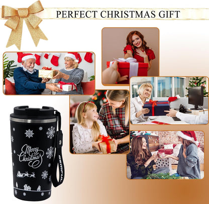 GEMFUL 17oz Insulated Coffee Travel Mug, Stainless Steel Leak-Proof Tumbler | Double-wall Vacuum Insulation,510ml, Secure Screw Lid, fits Car Cup Holders, BPA-Free, Hot/cold for Commute/Office/Outdoor