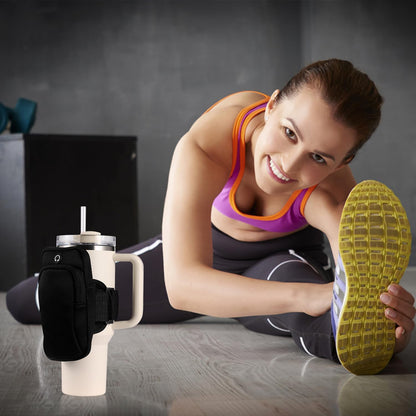 Gym Water Bottle Pouch, Double Layer Water Bottle Holder Sleeve Bag