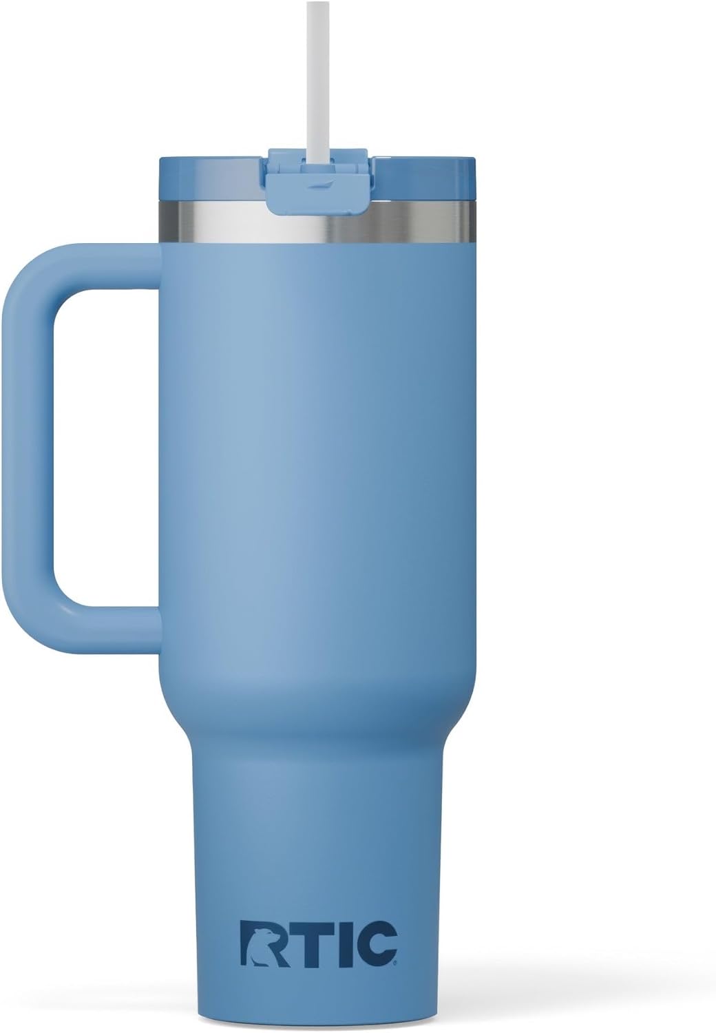 30 oz Road Trip Tumbler Double-Walled Insulated Stainless Steel Portable Travel Coffee Mug Cup with Lid, Handle and Straw, Midnight Dust Metallic - Colors B
