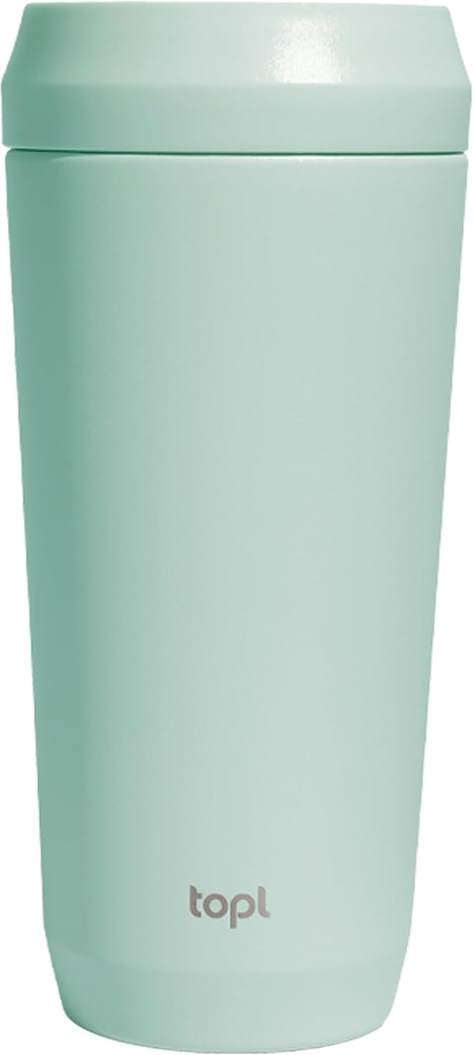 To Go Coffee Cup – Insulated Travel Coffee Mug with 360° Leak‑Safe Lid, Stainless Steel Coffee Tumbler for Hot/Cold, Spill‑Resistant, BPA‑Free - Peach, 16 oz