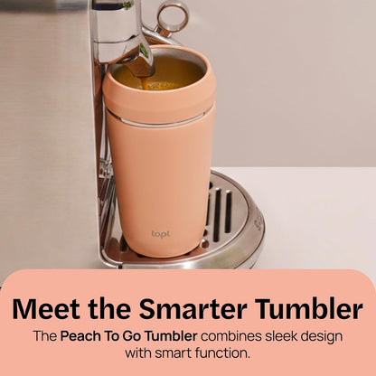To Go Coffee Cup – Insulated Travel Coffee Mug with 360° Leak‑Safe Lid, Stainless Steel Coffee Tumbler for Hot/Cold, Spill‑Resistant, BPA‑Free - Peach, 16 oz