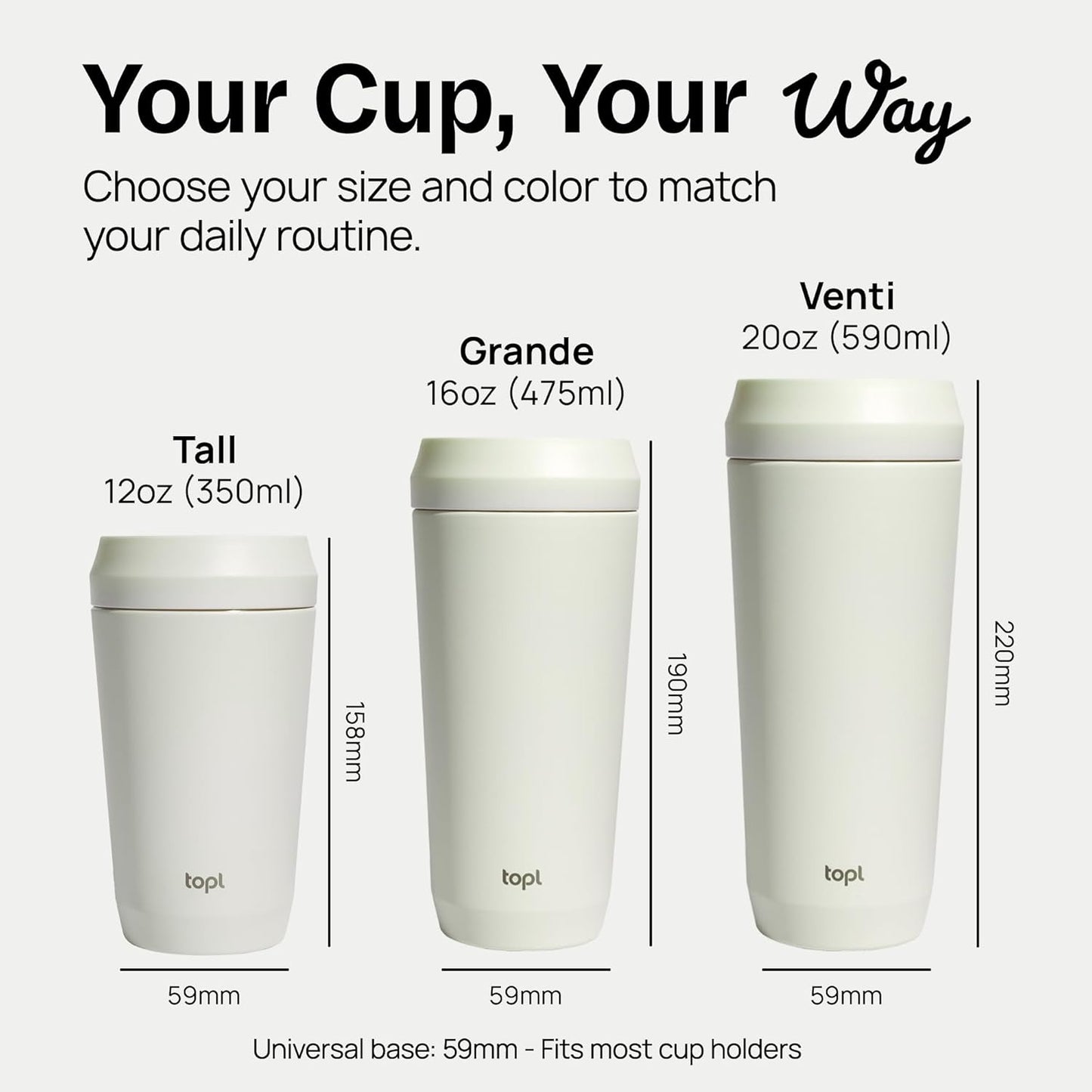 To Go Coffee Cup – Insulated Travel Coffee Mug with 360° Leak‑Safe Lid, Stainless Steel Coffee Tumbler for Hot/Cold, Spill‑Resistant, BPA‑Free - Peach, 16 oz