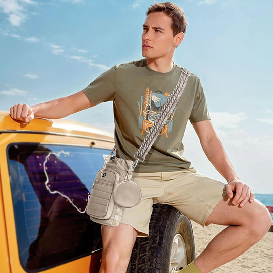 Water Bottle Carrier Bag with Strap Phone Pocket for Walking, Hiking, Cycling