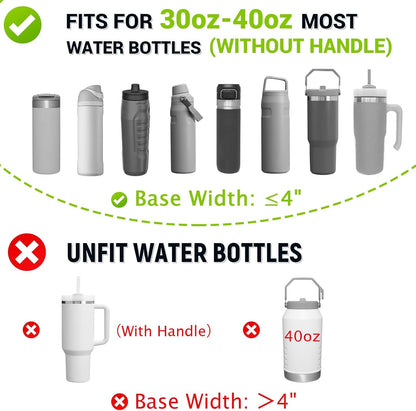 Water Bottle Carrier Bag with Strap Phone Pocket for Walking, Hiking, Cycling