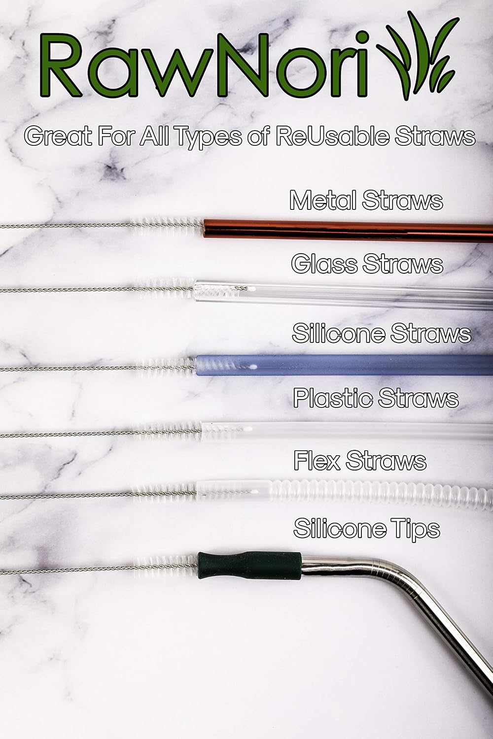 2 Drinking Straw Cleaning Brush Long - Bristle Cleaner for Stainless Steel Drink Straws Heavy Duty Brushes for Washing Glass Silicone Metal Straws Tea Pot Spout Mini Micro Bottle