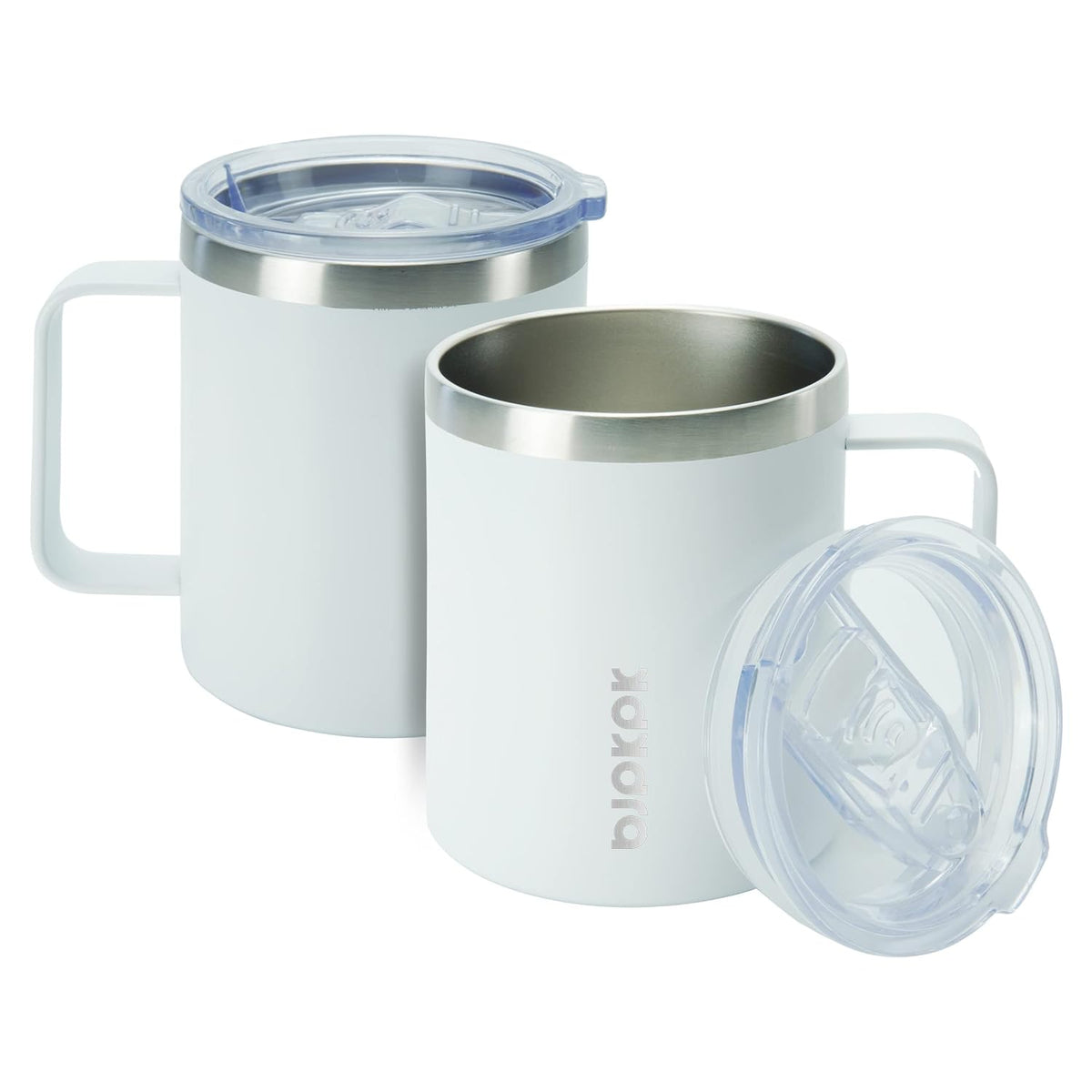 2PCS Insulated Coffee Mug with Lid, 14oz Stainless Steel Tumbler