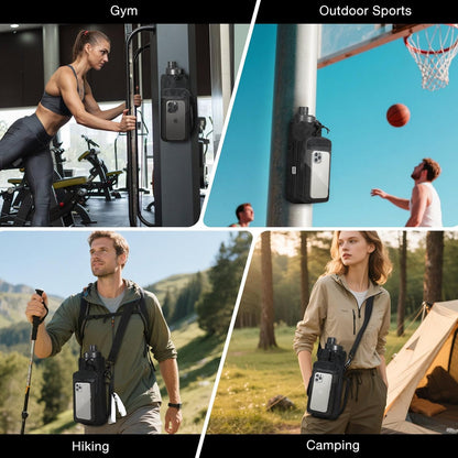 Magnetic Gym Bag, Magnetic Water Bottle Holder with Clear Phone Pouch