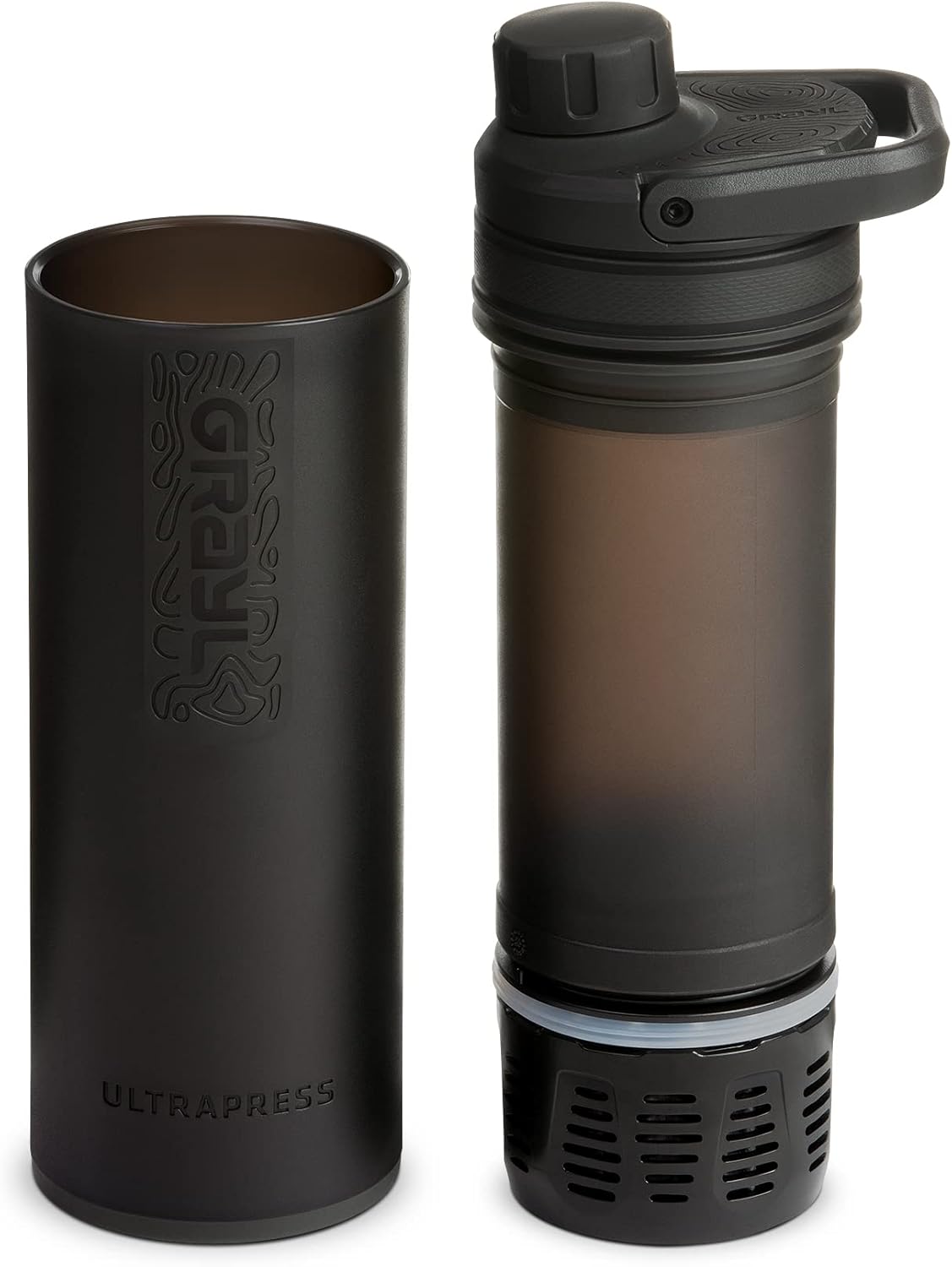 UltraPress 16.9 oz Water Purifier & Filter Bottle, Forest Blue