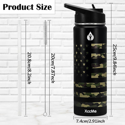 32oz Pickleball Insulated Water Bottle for Women with Straw