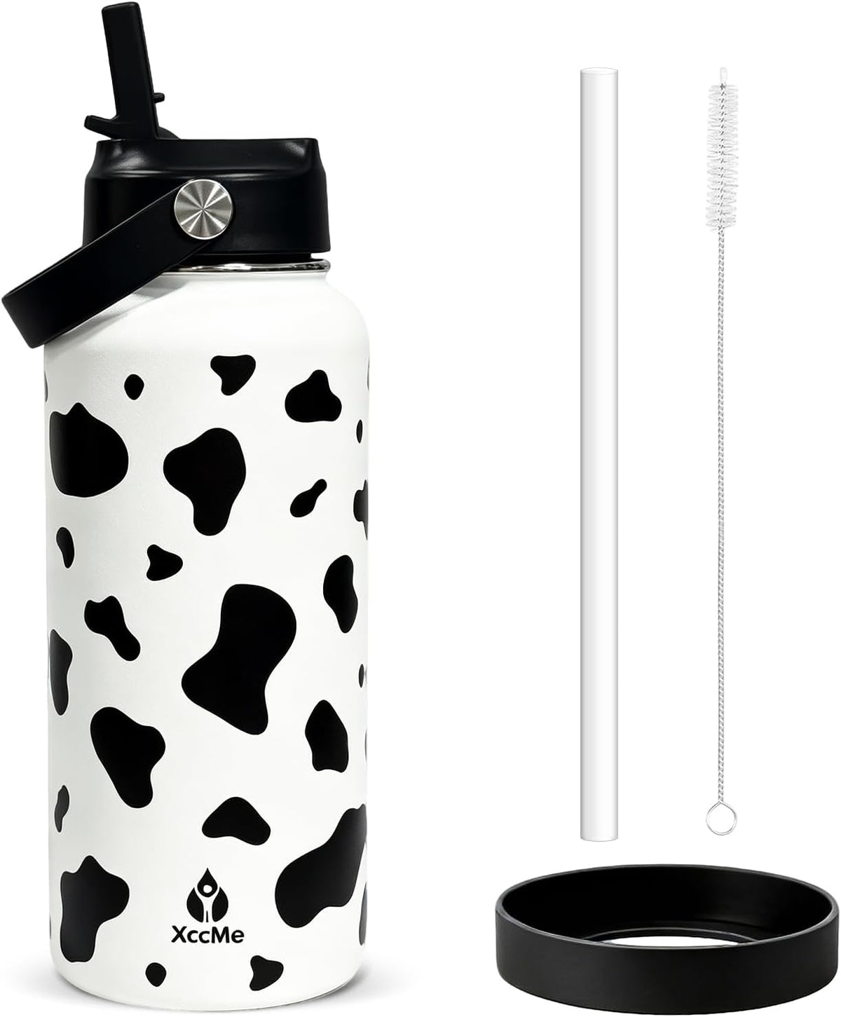 32oz Pickleball Insulated Water Bottle for Women with Straw