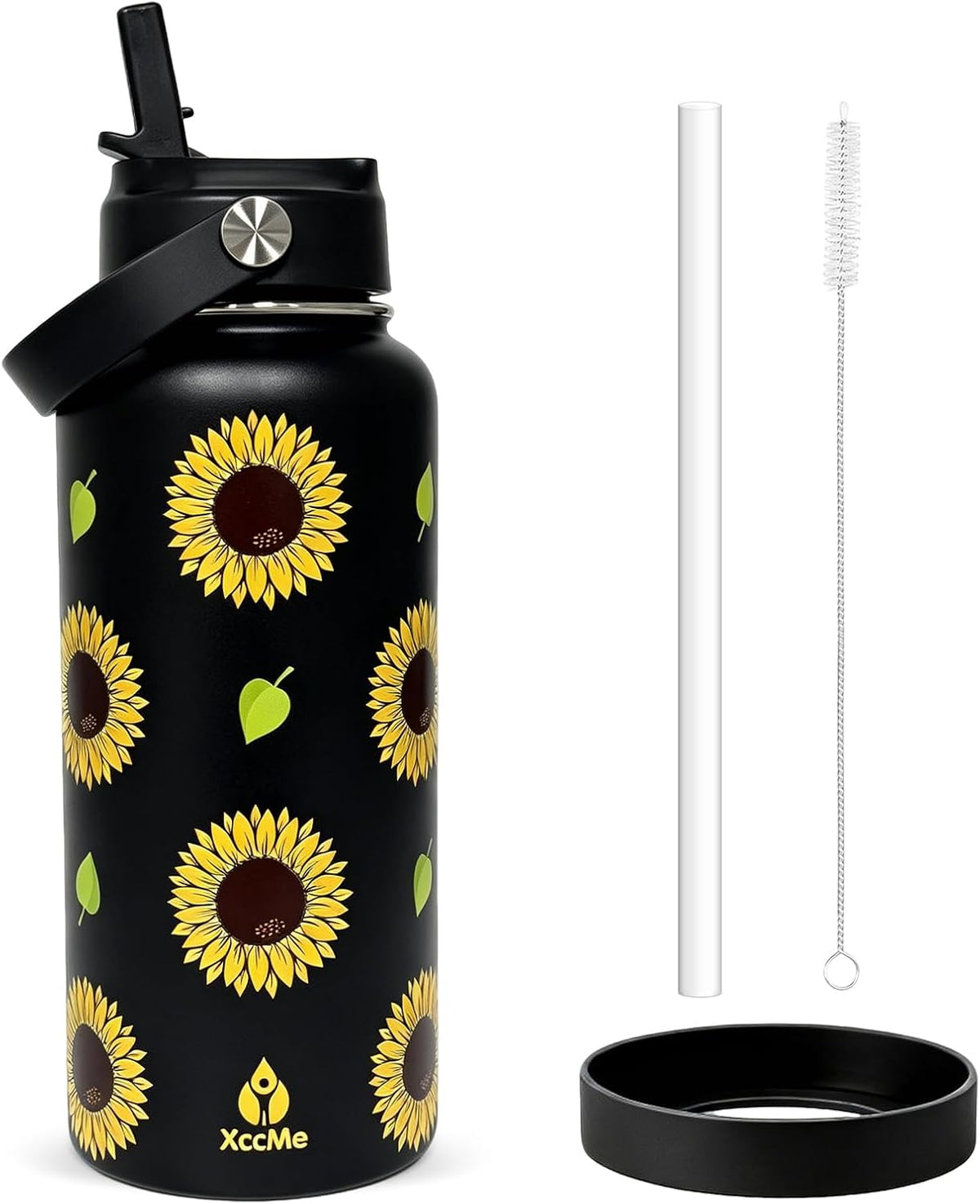 32oz Pickleball Insulated Water Bottle for Women with Straw