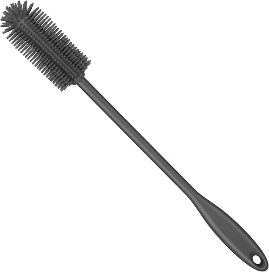 Silicone Bottle Brush, Long Handle Bottle Cleaner Brush, Charcoal
