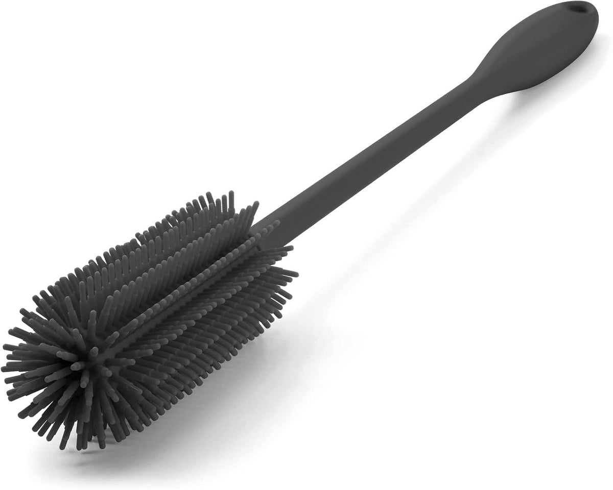 Silicone Bottle Brush, Long Handle Bottle Cleaner Brush, Charcoal