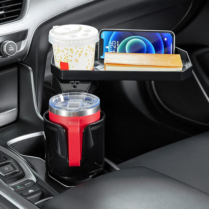 Car Cup Holder Expander, Automotive Cup Attachable Tray with 360° Rotation,Large Cup Holder Adapt Most Regular Cups with 18-40 oz, fit in 2.75-3.25 inch Car Holder