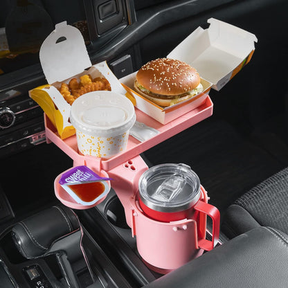 Car Cup Holder Expander, Automotive Cup Attachable Tray with 360° Rotation,Large Cup Holder Adapt Most Regular Cups with 18-40 oz, fit in 2.75-3.25 inch Car Holder