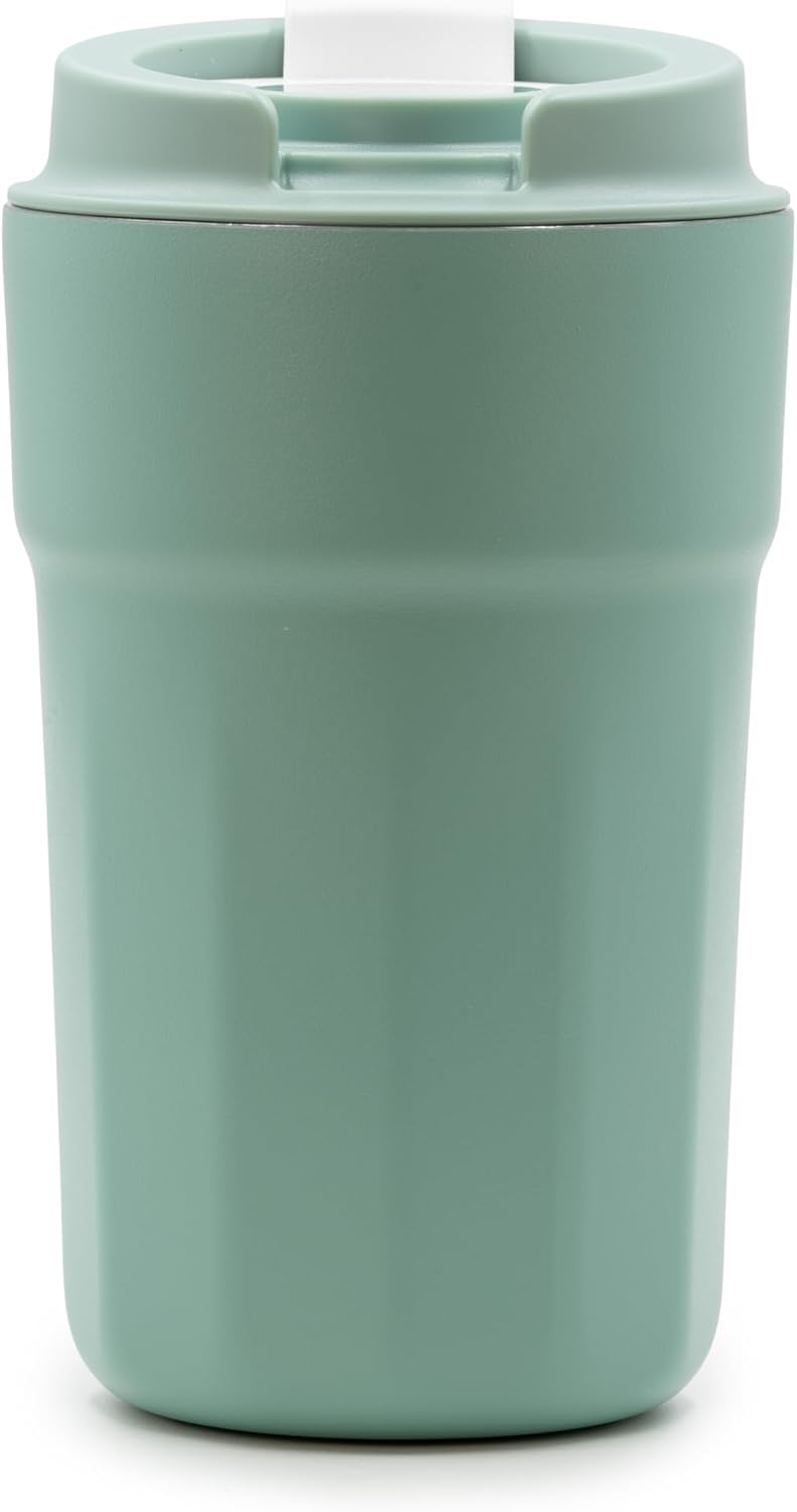 All Purpose Reusable Insulated Tumbler Cup with Flip Top Lid, Perfect for Morning Coffee and Ice Cold Drinks, Ideal for Travel and Fits in Most Cup Holders, 12 Ounce, Apricot, Pack of 1