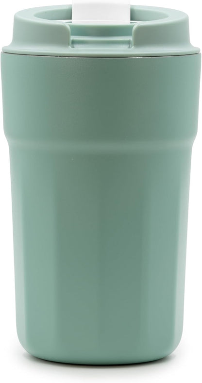 All Purpose Reusable Insulated Tumbler Cup with Flip Top Lid, Perfect for Morning Coffee and Ice Cold Drinks, Ideal for Travel and Fits in Most Cup Holders, 12 Ounce, Apricot, Pack of 1