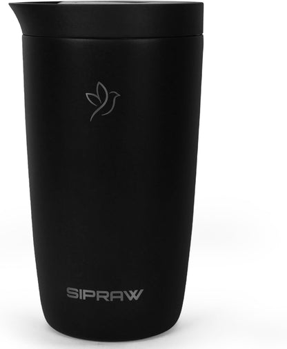 12oz Travel Coffee Mug with Lid | Insulated Stainless Steel Tumbler for Hot & Cold Drinks | Leakproof, Reusable, BPA Free, Dishwasher Safe, Cup Holder Friendly, Pastel Green