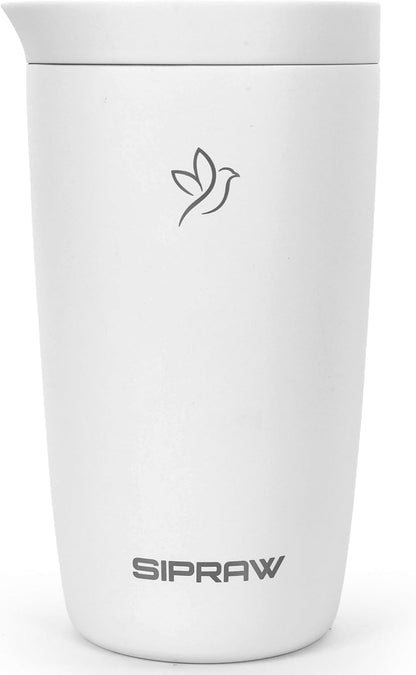 12oz Travel Coffee Mug with Lid | Insulated Stainless Steel Tumbler for Hot & Cold Drinks | Leakproof, Reusable, BPA Free, Dishwasher Safe, Cup Holder Friendly, Pastel Green