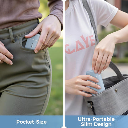 【Upgraded】 Small Insulated Water Bottle 12 oz/350ml– Mini Insulated Water Bottle for Hot & Cold Drinks, Perfect Small Water Bottle for Travel, Purse...(Greyish Blue)