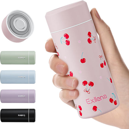 【Upgraded】 Small Insulated Water Bottle 12 oz/350ml– Mini Insulated Water Bottle for Hot & Cold Drinks, Perfect Small Water Bottle for Travel, Purse...(Greyish Blue)