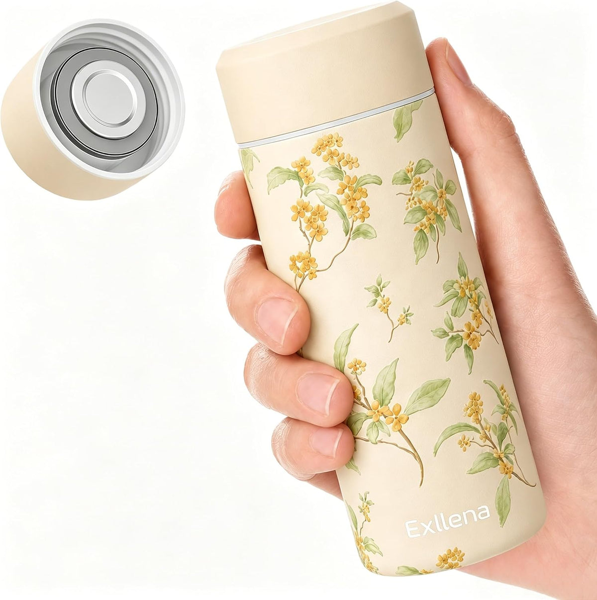 【Upgraded】 Small Insulated Water Bottle 12 oz/350ml– Mini Insulated Water Bottle for Hot & Cold Drinks, Perfect Small Water Bottle for Travel, Purse...(Greyish Blue)