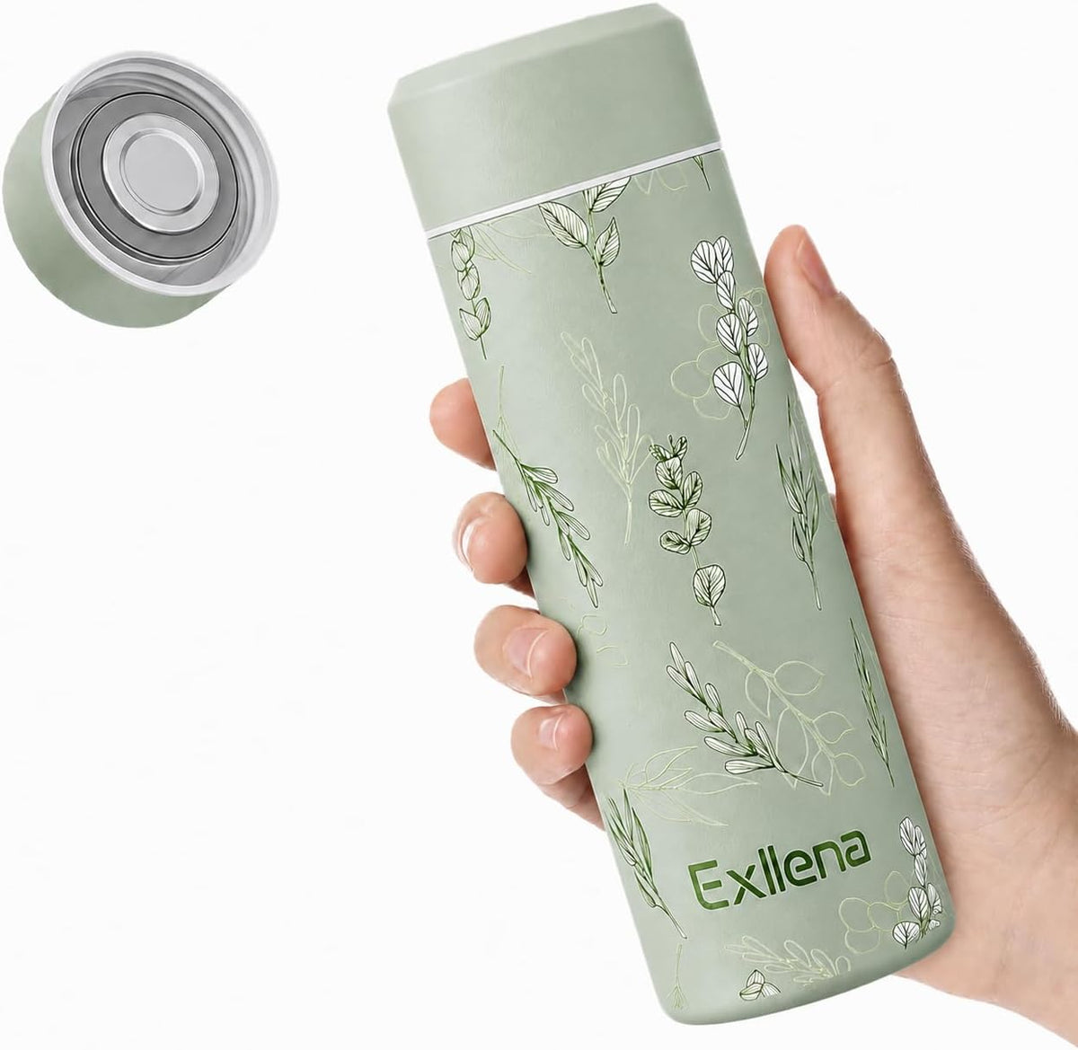 【Upgraded】 Small Insulated Water Bottle 12 oz/350ml– Mini Insulated Water Bottle for Hot & Cold Drinks, Perfect Small Water Bottle for Travel, Purse...(Greyish Blue)