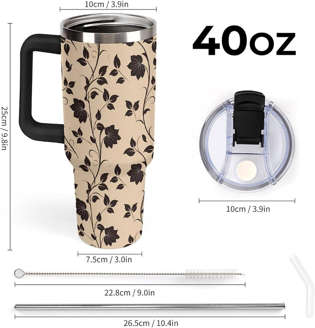 Leakproof Car Cup Vacuum Sealed With Lid For Office Crystal Clear Blue Water Ripple Print Drinkware Light Rose Red-style-5 - Colors B
