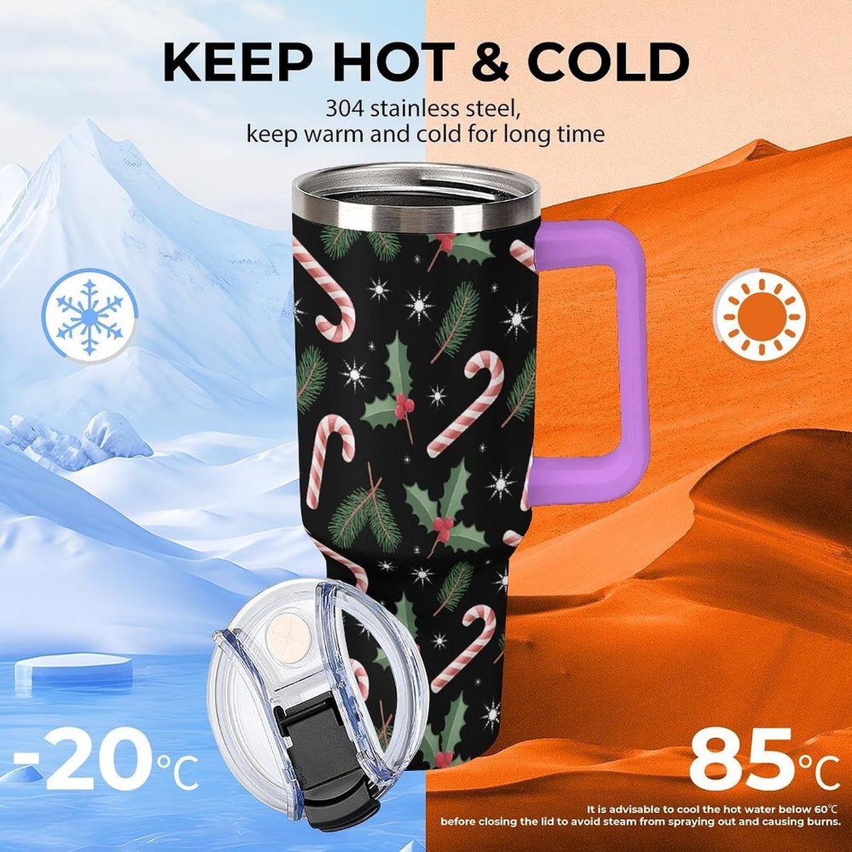 Leakproof Car Cup Vacuum Sealed With Lid For Office Crystal Clear Blue Water Ripple Print Drinkware Light Rose Red-style-5 - Colors B