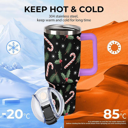 Leakproof Car Cup Vacuum Sealed With Lid For Office Crystal Clear Blue Water Ripple Print Drinkware Light Rose Red-style-5 - Colors B