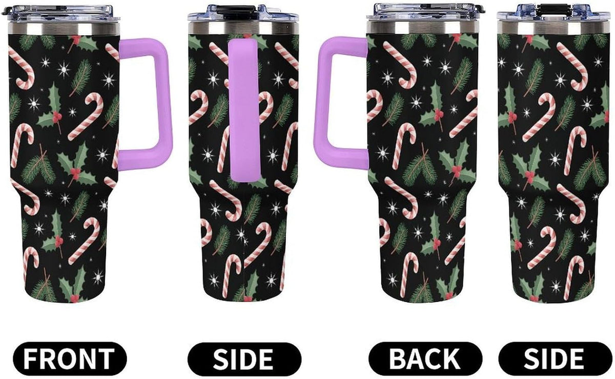 Leakproof Car Cup Vacuum Sealed With Lid For Office Crystal Clear Blue Water Ripple Print Drinkware Light Rose Red-style-5 - Colors B