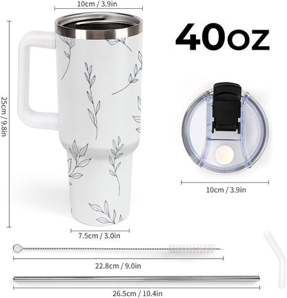 Leakproof Car Cup Vacuum Sealed With Lid For Office Crystal Clear Blue Water Ripple Print Drinkware Light Rose Red-style-5 - Colors B