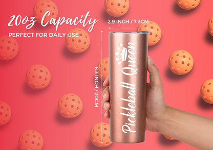 Pickleball Gifts for Women, 20 oz Skinny Tumbler