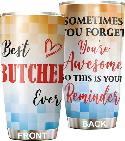 Best Caterer Ever Tumbler Stainless Steel 20oz, Office Gifts Women Men Work Friends Coworker, Driking Coffee Cup For Birthday Christmas - Colors E