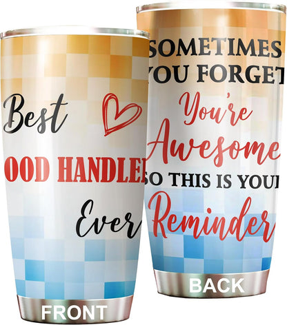 Best Caterer Ever Tumbler Stainless Steel 20oz, Office Gifts Women Men Work Friends Coworker, Driking Coffee Cup For Birthday Christmas - Colors E