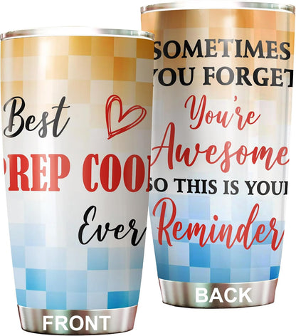 Best Caterer Ever Tumbler Stainless Steel 20oz, Office Gifts Women Men Work Friends Coworker, Driking Coffee Cup For Birthday Christmas - Colors E