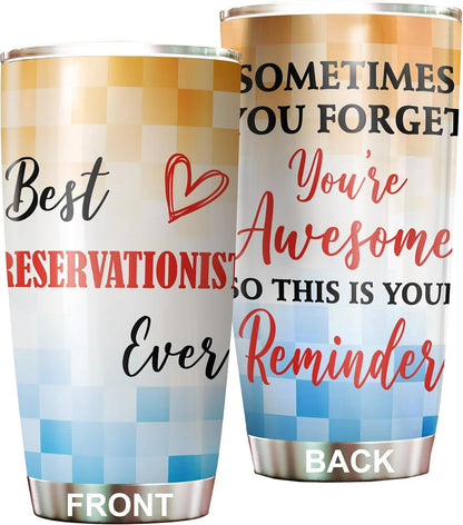 Best Caterer Ever Tumbler Stainless Steel 20oz, Office Gifts Women Men Work Friends Coworker, Driking Coffee Cup For Birthday Christmas - Colors E