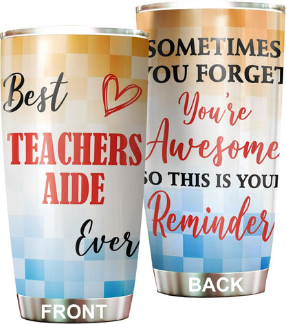 Best Caterer Ever Tumbler Stainless Steel 20oz, Office Gifts Women Men Work Friends Coworker, Driking Coffee Cup For Birthday Christmas - Colors E