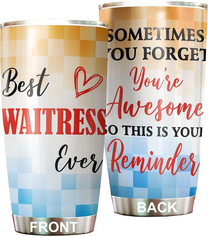 Best Caterer Ever Tumbler Stainless Steel 20oz, Office Gifts Women Men Work Friends Coworker, Driking Coffee Cup For Birthday Christmas - Colors E