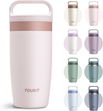 Travel Coffee Mug 16 oz,Leakproof 2-Part Lid Tumbler,Dark Green