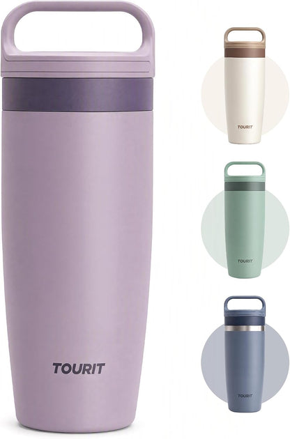 Travel Coffee Mug 16 oz,Leakproof 2-Part Lid Tumbler,Dark Green