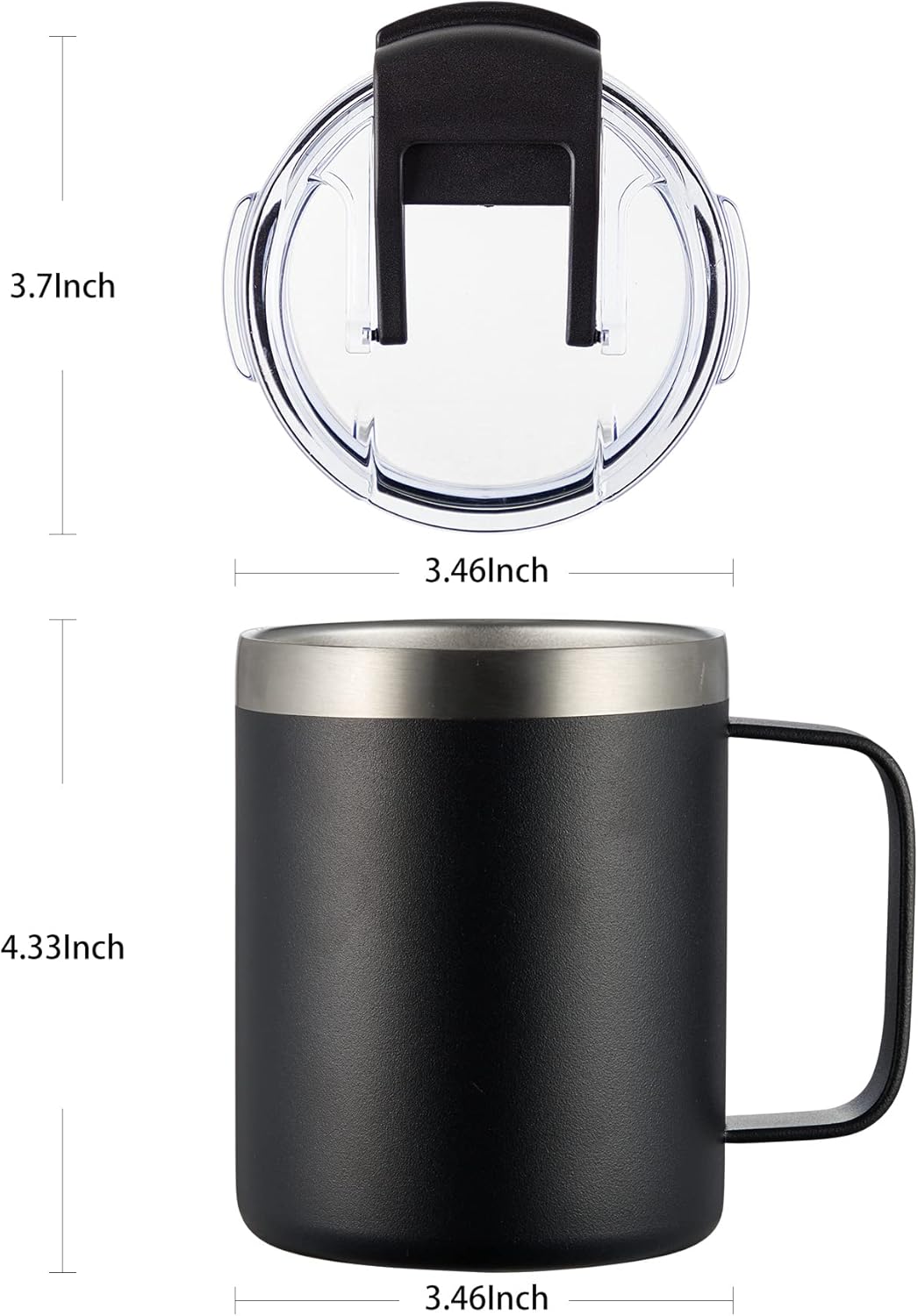 12oz Insulated Travel Coffee Mug with Handle, Navy